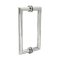 FHC 8" Mitered Round Series Back-To-Back Shower Door Handles, Polished Nickel (US14) Finished