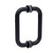 FHC 6" Center-To-Center Tubular Shower Door Handles, Matte Black (BLK) Finished