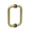 FHC 6" Center-To-Center Tubular Shower Door Handles, Satin Brass (US4) Finished