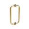 FHC 8" Center-To-Center Tubular Shower Door Handles, Satin Brass (US4) Finished
