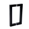 FHC 6" Center-To-Center Square Shower Door Handles, Matte Black (BLK) Finished