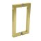 FHC 6" Center-To-Center Square Shower Door Handles, Satin Brass (US4) Finished