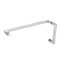 FHC 8" X 18" Square Corners Pull / Towel Bar Combo, Polished Chrome (US26) Finished
