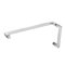 FHC Square Corners Pull / Towel Bar Combo - 8" X 24", Polished Chrome (US26) Finished