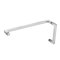 FHC Modern Square Profile Pull / Towel Bar Combo - 6" X 24", Polished Chrome (US26) Finished