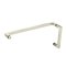 FHC 8" X 18" Square Corners Pull / Towel Bar Combo, Polished Nickel (US14) Finished