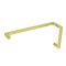 FHC 8" X 18" Square Corners Pull / Towel Bar Combo, Satin Brass (US4) Finished