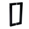FHC 8" Center-To-Center Square Shower Door Handles, Matte Black (BLK) Finished