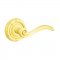 Emtek 8107 Elan Lever with Ribbon & Reed Rosette Polished Brass