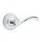 Emtek 8107 Elan Lever with Ribbon & Reed Rosette Polished Chrome