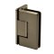 FHC Preston Series Wall Mount Hinge for Shower Doors - Offset Back Plate, Satin Bronze (US10) Finished
