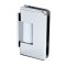 FHC Preston Square Wall Mount Hinge for Shower Doors  - Offset Short Back Plate, Polished Chrome (US26) Finished