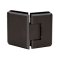 FHC Preston Beveled Glass To Glass 135 Degree Hinge for Shower Doors - 3/8" - 1/2" Tempered Glass, Oil Rubbed Bronze (US10B) Finished