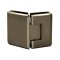 FHC Preston Beveled Glass To Glass 135 Degree Hinge for Shower Doors - 3/8" - 1/2" Tempered Glass, Satin Bronze (US10) Finished