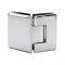 FHC Preston Beveled Glass To Glass 135 Degree Hinge for Shower Doors - 3/8" - 1/2" Tempered Glass, Polished Chrome (US26) Finished 