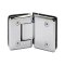 FHC Preston Beveled 5 Degree Positive Close Glass To Glass Hinge for Shower Doors - 135 Degree- Rear, Polished Chrome (US26) Finished