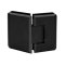 FHC Preston Beveled Glass To Glass 135 Degree Hinge for Shower Doors - 3/8" - 1/2" Tempered Glass, Matte Black (BLK) Finished