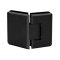FHC Preston Beveled 5 Degree Positive Close Glass To Glass Hinge for Shower Doors - 135 Degree, Matte Black (BLK) Finished