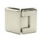 FHC Preston Beveled Glass To Glass 135 Degree Hinge for Shower Doors - 3/8" - 1/2" Tempered Glass, Polished Nickel (US14) Finished
