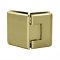 FHC Preston Beveled Glass To Glass 135 Degree Hinge for Shower Doors - 3/8" - 1/2" Tempered Glass, Satin Brass (US4) Finished