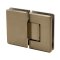FHC Preston Series 180 Degree Glass To Glass Hinge for Shower Doors - 3/8" to 1/2" Glass, Satin Bronze (US10) Finished