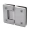 FHC Preston Series 180 Degree Glass To Glass Hinge for Shower Doors - 3/8" to 1/2" Glass- Rear, Satin Nickel (US15) Finished