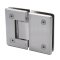 FHC Preston Beveled 5 Degree Positive Close Glass To Glass Hinge for Shower Doors - 180 Degree- Rear, Satin Nickel (US15) Finished