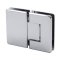 FHC Preston Series 180 Degree Glass To Glass Hinge for Shower Doors - 3/8" to 1/2" Glass, Polished Chrome (US26) Finished