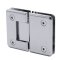 FHC Preston Series 180 Degree Glass To Glass Hinge for Shower Doors - 3/8" to 1/2" Glass- Rear, Polished Chrome (US26) Finished