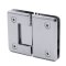 FHC Preston Beveled 5 Degree Positive Close Glass To Glass Hinge for Shower Doors - 180 Degree- Rear, Polished Chrome (US26) Finished