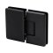 FHC Preston Series 180 Degree Glass To Glass Hinge for Shower Doors - 3/8" to 1/2" Glass, Matte Black (BLK) Finished