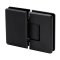 FHC Preston Beveled 5 Degree Positive Close Glass To Glass Hinge for Shower Doors - 180 Degree, Matte Black (BLK) Finished