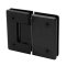 FHC Preston Series 180 Degree Glass To Glass Hinge for Shower Doors - 3/8" to 1/2" Glass Rear, Matte Black (BLK) Finished