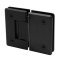 FHC Preston Beveled 5 Degree Positive Close Glass To Glass Hinge for Shower Doors - 180 Degree- Rear, Matte Black (BLK) Finished