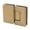 FHC Preston Series 180 Degree Glass To Glass Hinge for Shower Doors - 3/8" to 1/2" Glass, Satin Brass (US4) Finished