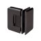 FHC Preston Beveled Glass To Glass 90 Degree Hinge for Shower Doors - 3/8" to 1/2" Glass, Oil Rubbed Bronze (US10B) Finished