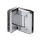 FHC Preston Beveled Glass To Glass 90 Degree Hinge for Shower Doors - 3/8" to 1/2" Glass, Polished Chrome (US26) FinishedFHC Preston Beveled Glass To Glass 90 Degree Hinge for Shower Doors - 3/8" to 1/2" Glass- Rear, Polished Chrome (US26) Finished