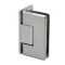 FHC Preston Adjustable Beveled Wall Mount Hinge for Shower Doors - Full Offset Back Plate, Satin Nickel (US15) Finished