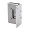 FHC Preston Adjustable Beveled Wall Mount Hinge for Shower Doors - Full Offset Back Plate- Rear, Satin Nickel (US15) Finished