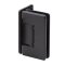 FHC Preston Adjustable Beveled Wall Mount Hinge for Shower Doors - Full Offset Back Plate, Matte Black (BLK) Finished