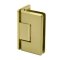 FHC Preston Adjustable Beveled Wall Mount Hinge for Shower Doors - Full Offset Back Plate, Satin Brass (US4) Finished