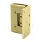 FHC Preston Adjustable Beveled Wall Mount Hinge for Shower Doors - Full Offset Back Plate- Rear, Satin Brass (US4) Finished