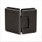 FHC Preston Series 135 Degree Adjustable Glass-To-Glass Hinge for Shower Doors - 3/8" To 1/2" Glass, Oil Rubbed Bronze (US10B) Finished