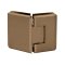 FHC Preston Series 135 Degree Adjustable Glass-To-Glass Hinge for Shower Doors - 3/8" To 1/2" Glass, Satin Bronze (US10) Finished
