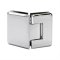 FHC Preston Series 135 Degree Adjustable Glass-To-Glass Hinge for Shower Doors - 3/8" To 1/2" Glass, Polished Chrome (US26) Finished