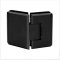 FHC Preston Series 135 Degree Adjustable Glass-To-Glass Hinge for Shower Doors - 3/8" To 1/2" Glass, Matte Black (BLK) Finished