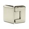 FHC Preston Series 135 Degree Adjustable Glass-To-Glass Hinge for Shower Doors - 3/8" To 1/2" Glass, Polished Nickel (US14) Finished