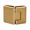 FHC Preston Series 135 Degree Adjustable Glass-To-Glass Hinge for Shower Doors - 3/8" To 1/2" Glass, Satin Brass (US4) Finished