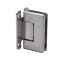 FHC Preston Adjustable Beveled Wall Mount Hinge for Shower Doors - Full Back Plate, Satin Nickel (US15) Finished