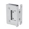 FHC Preston Adjustable Beveled Wall Mount Hinge for Shower Doors - Full Back Plate- Rear, Polished Chrome (US26) Finished
